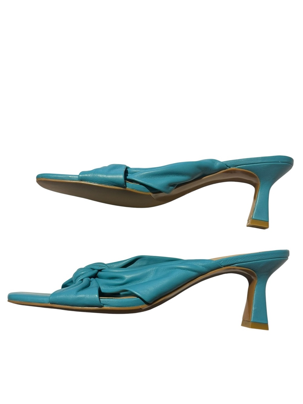 Vaneli Kitten Heel Turquoise Patent Leather Mule Size 9.5 Y2K Date Night - Picture 3 of 5